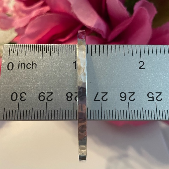 Silpada Sterling Silver ‘Social Circle’ 2 1/4” SMALL Hammered Bangle B3296 - Picture 14 of 16